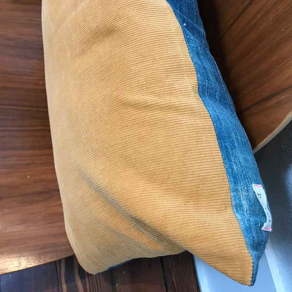 Petel Indigo and Mustard Pillow